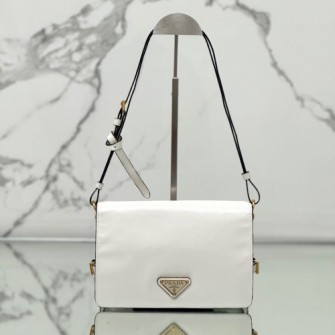 PRADA 프라다 그레이스 카프 삼각로고 플랩 가죽 숄더백 (4칼러)
