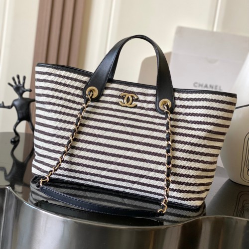 CHANEL 샤넬 26C 크루즈 스트라이프 쇼퍼백 46cm (4칼러)