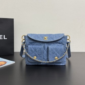 CHANEL 샤넬 데님 호보백