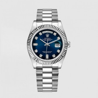 [프리미엄] ROLEX 롤렉스 데이데이트 36mm 실버 큐빅