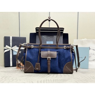 PRADA 프라다 보니 라지 핸드백 38cm (데님)