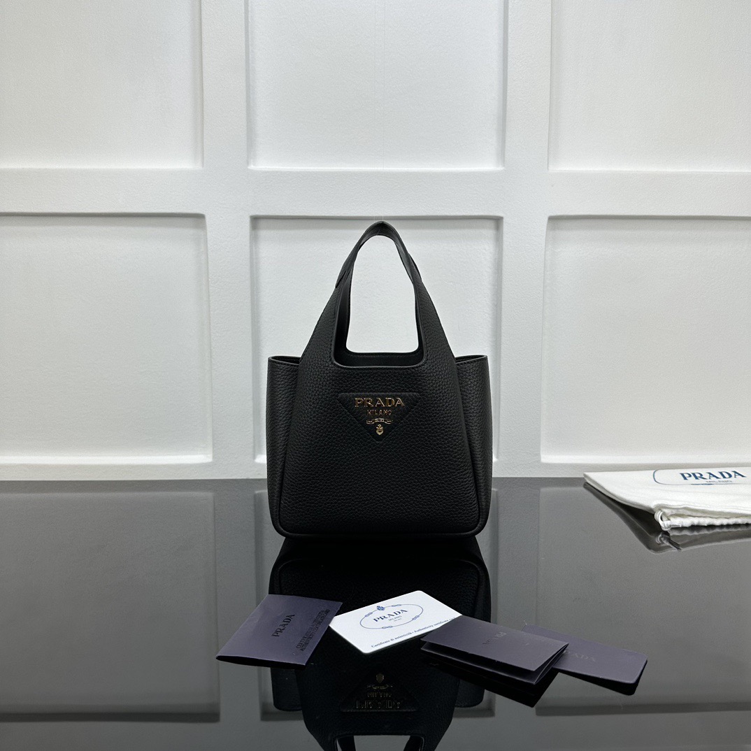 PRADA 프라다 레더 호보 토트백 미니 15.5cm (금장)5칼러 1BA349