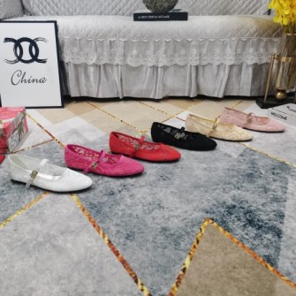 D&G 돌체엔가바나 엠블럼 레이스 발레리나 플랫슈즈