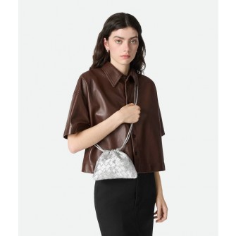 BOTTEGA VENETA 보테가베네타 더스트백 실버골드 파우치 21cm #816987