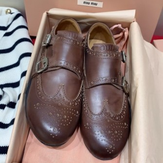 MIU MIU 미우미우 빈티지 가죽 스니커즈