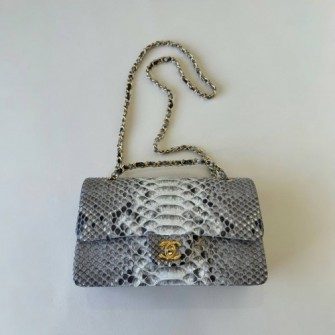 CHANEL 샤넬 CF 2.55백 뱀가죽 25cm 1112