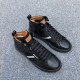 BALLY 발리 멘즈 카프레더 하이 탑 트레이너 인 블랙