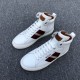 BALLY 발리 멘즈 카프레더 하이 탑 트레이너 인 화이트