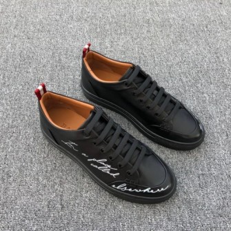 BALLY 발리 멘즈 플레인 카프레더 스니커즈 인 블랙