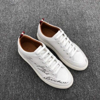 BALLY 발리 멘즈 플레인 카프레더 스니커즈 인 화이트