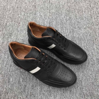 BALLY 발리 멘즈 카프레더 트레이너 인 블랙