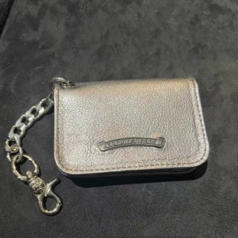 CHROME HEARTS 크롬하츠 카드 지갑(소가죽) 체인 포함(일반금속,925실버아님)