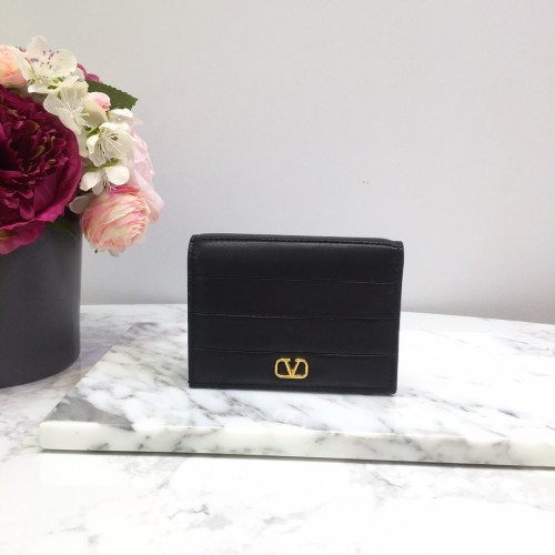 VALENTINO 발렌티노 송아지 가죽 VLOGO 플랩 카드 케이스