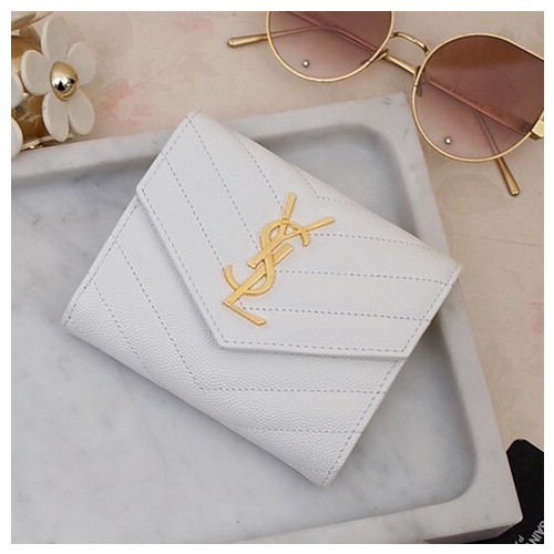 SAINT LAURENT 생로랑 모노그램 컴팩트 3단 지갑